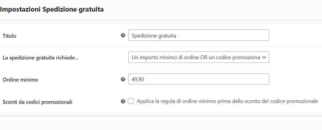 Woocommerce - Nascondere Metodi Di Spedizione Se Gratis